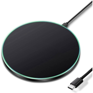 Black 20W Wireless Charger Wireless Charging Pad for iPhone 15/14/13/12/11/Pro Max/XR/XS/X/8 Plus/Air Pods,15W Fast Charge for Samsung S24/S23/S22 Ultra/S21/S20/Galaxy Buds