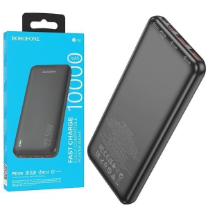Power Bank BOROFONE (BJ38) 10000mAh PD 20W Fast Long Lasting Portable Battery Fast Charging - Black