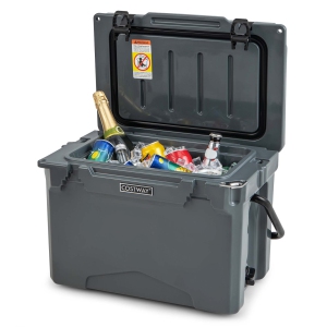 Costway 25 QT Portable Cooler Rotomolded Ice Chest Insulated Ice Box for 5-7 Days