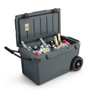 Costwasy 75 Qt Portable Cooler Roto Molded Ice Chest Insulated 5-7 Days with wheels Handle