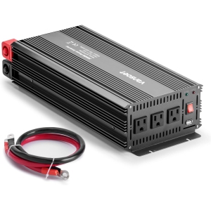 vansoet 3000 Watt Power Inverter, Car Inverter DC 12V to 120V with 3 AC Outlets & 2.4A USB, Car Converter Charger Adapter for Car Truck RV(Black) (BTPI300M)