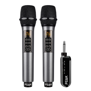 PEAK Karaoke ULTRA Microphones (With Echo and Vol Control) - Rechargeable to 10 hr life