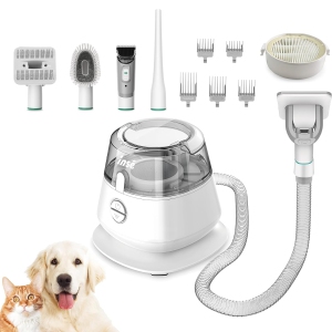 INSE P20 Pet Grooming Vacuum Large Dust Cup Pet Hair Vacuum with Clipper for Dogs 5 Pet Grooming Tools for Shedding Pet Hair