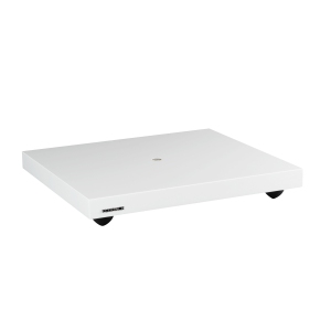 Fluance IB40 Turntable Isolation Base Anti-Vibration Wood Platform with Height Adjustable Feet and Bubble Level