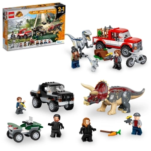 LEGO Jurassic World Dino Combo Pack Toy | 2 in 1 Triceratops and Velociraptor Gift Set | 66774 | 76946 & 76950