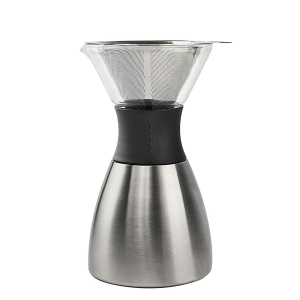 Asobu Insulated Pour Over Coffee Maker (32 oz.) Double-Wall Vacuum, Stainless-Steel Filter and Take on the Go Carafe