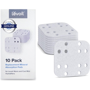 LEVOIT Humidifier Replacement Filters 10-Pack, Mineral Absorption Pad,Compatible with LV600S,LV600HH,OasisMist450S,Capture Fine Particles in Water Tank to Improve Humidification Ef