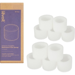 LEVOIT 10-Pack Humidifier Replacement Filters, Capture Fine Particles in Water Tank to Improve Humidification Efficiency, Compatible with Dual150(200S), Classic300(S), Classic160,