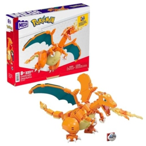 MEGA Pokemon Action Figure Building Toys Set, Charizard with 222 Pieces, 1 Poseable Character, 4 Inches Tall