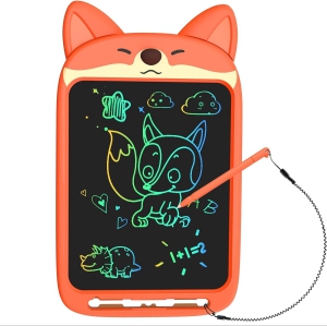 LCD Writing Tablet for Kids, 10 Inch Electronic Erasable Reusable Doodle Board Drawing Pad, as Christmas Birthday Gift for 3-8 Years Old Boys Girls, Fox