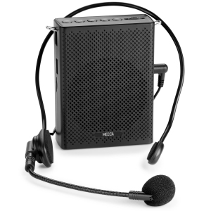 MEDca Portable Mini Voice Amplifier – Rechargeable Bluetooth PA System with Wired Microphone, Waistband, and MP3/Aux Support for Teachers & Trainers