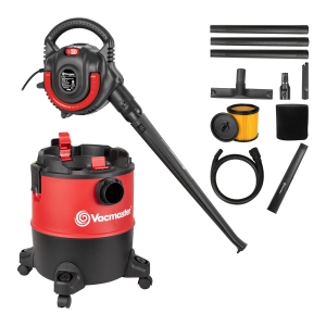 Vacmaster VBVB611PF 1101 Aspirateur Humide/Sec de 6 Gallons 5 HP de Pointe avec Tuyau de 1-1/4 Pouce Aspiration Puissante avec Souffleur Détachable