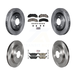 Front Rear Ceramic Pad & Disc Brake Rotor Kit For Ford F-150 Expedition Lincoln Navigator K8A-107402