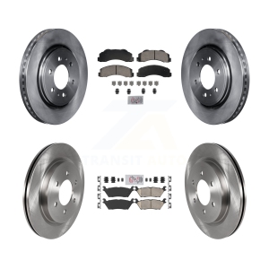 Front Rear Ceramic Pad & Disc Brake Rotor Kit For Ford F-150 Expedition Lincoln Navigator K8A-107401