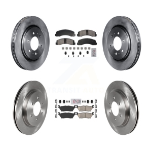 Front Rear Ceramic Pad & Disc Brake Rotor Kit For Ford F-150 Expedition Lincoln Navigator K8A-107399