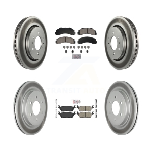 Front Rear Ceramic Pad Coated Brake Rotor Kit For Ford F-150 Expedition Lincoln Navigator KGA-105848
