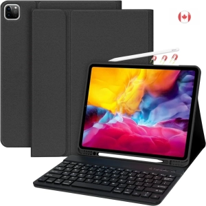 Keyboard Case for iPad Air 13 Inch 2024 & iPad Pro 12.9 Inch 2022 (6th Gen) - Wireless Detachable Smart Magic Keyboard with Pencil Holder, Compatible with iPad Pro 5th/4th/3rd Gen