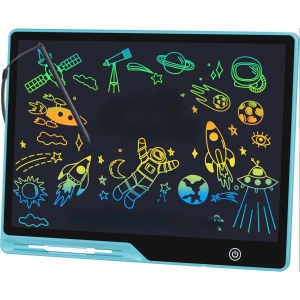 LCD Writing Tablet,16 Inch Rechargeable Doodle Board Toddler Educational Toys for 2-8 Years Old Boys Girls, Portable Drawing Tablet Christmas Toys Gifts for Kids, Blue