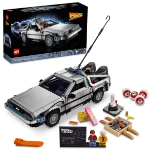LEGO Icons Back to The Future Time Machine, Model Car Building Kit Based on The Delorean from The Iconic Movie, 10300