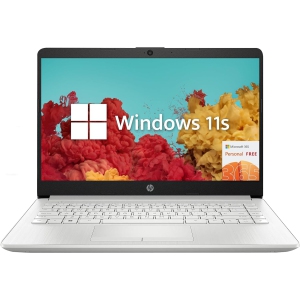 HP Stream 14" Laptop - Intel Celeron N4120 - 8GB DDR4 - 64GB eMMC - Intel UHD - Windows 11 S - Silver - 1 Year Office 365 - 32GB USB Card