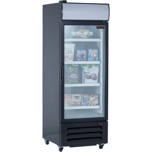 NEW AIR RÉFRIGÉRATION Commercial 27" 19.2 Cu. Ft. Single Glass Door Merchandiser FREEZER (NGF-054-H) - Black
