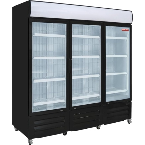 NEW AIR RÉFRIGÉRATION NGF-26-H Glass Door Merchandiser with Canopy - Ideal for convenience stores, front-of-house- grocery stores, restaurants and cafés