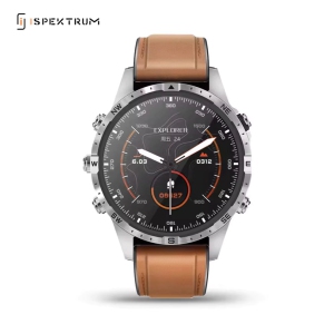 Ispektrum GT45 47.5mm Titanium Smartwatch with Calling, Heart Rate Monitor, and GPS - Silver