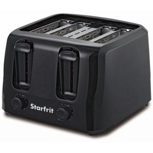 Starfrit - 4 Slice Toaster, 6 Browning Settings, Black