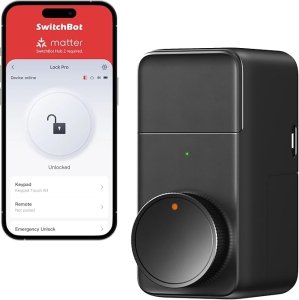 SwitchBot Serrure intelligente Pro | Serrure de porte sans clé, serrure de porte intelligente pour porte d'entrée, pêne dormant électronique intelligent