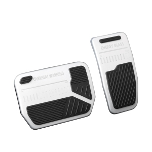 Upgraded Foot Pedal Pads Set for Tesla Model 3 Model Y, Non-Slip Performance Aluminum Car Accessories Brake & Accelerator Pedal Covers for Model 3/Y (Silver)