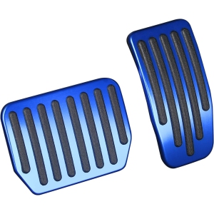 Foot Pedal Pads Set for Tesla Model 3 Model Y, Non-Slip Performance Aluminum Car Accessories Brake & Accelerator Pedal Covers for Model 3/Y (Blue)