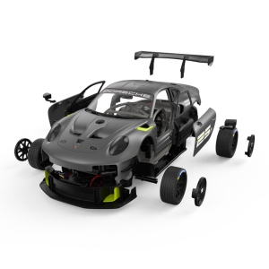 Voltz Toys RC Car Building Kit, 1/18 Scale Porsche 911 GT2 RS Clubsport 25 Assembly Kits to Build with Remote Controller, Licensed Model, 68PCs, STEM Kits for Kids and Adult