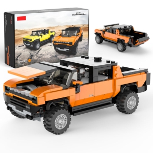 Voltz Toys Building Bricks, Officially Licensed 1:30 Scale Hummer EV Model Building Kit – 431 Piece Hummer EV Vehicle Collectible Construction Set Gift for Kids and Adults