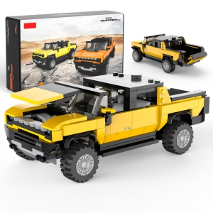 Voltz Toys Building Bricks, Officially Licensed 1:30 Scale Hummer EV Model Building Kit – 431 Piece Hummer EV Vehicle Collectible Construction Set Gift for Kids and Adults