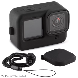 Protective Silicone Sleeve Rubber Case + Lanyard for GoPro Hero9 Hero10 Hero11