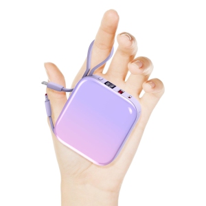 Mini Portable Charger Power Bank,22.5W 10000mAh Fast Charging with Built in iOS and USB-C Output Cable,LED Display Travel Battery Pack for iPhone Samsung Android iPad