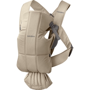 Porte-bébé BabyBjorn Mini en tissu tissé - Beige