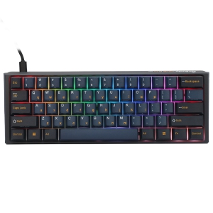 Ducky ONE 3 Pro Nazca Line RGB Hot-Swappable Mechanical Gaming Keyboard Cherry MX2A Blue Mini Layout (61 keys), Black