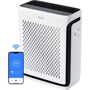 LEVOIT Air Purifiers for Home Large Room Bedroom Up to 1110 Ft² with Air Quality and Light Sensors, Smart WiFi, Washable Filters, H13 True HEPA Filter Removes 99.97% of Allergy.