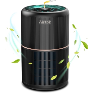 AIRTOK HEPA Air Purifier for Home Bedroom with Fragrance Sponges | 4-In-1 H13 True HEPA Air Filter for Smoke Dust Pollen Pet Dander Odors