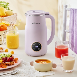 Bear Soymilk Maker Machine 0.6L Lilac DJJ-E02J2, multi-functional, mini size, 600 ml, suitable for 1 to 2 people, easy to clean, no need to pre-soak beans