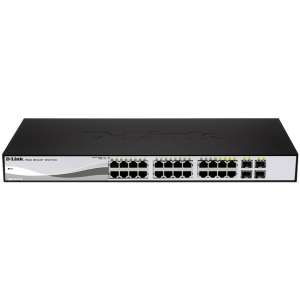 D-Link DGS-1210-28P 28 Port PoE Gigabit Smart Switch Including 4 Combo SFP Ports (DGS-1210-28P)