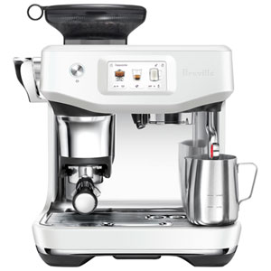 Breville Barista Touch Impress Espresso Machine w/ Frother & Coffee Grinder - Sea Salt