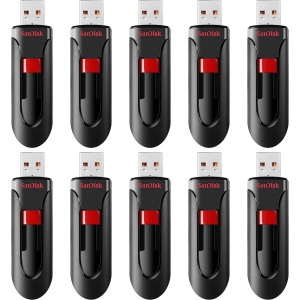 SanDisk 64GB 10-Pack Cruzer Glide USB 2.0 Flash Drive (10x64GB) - SDCZ60-064G-B10CT