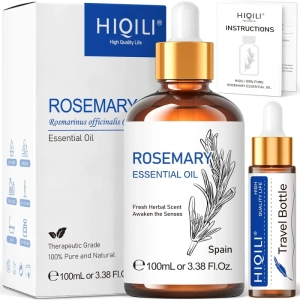 Rosemary Oil 100ML - 100% Pure Natural Essential Oil with Premium Glass Dropper for Diffuser and Humidifier