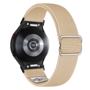 Nylon Stretch Band for Samsung Galaxy Watch 6 - Khaki - Black Adapter