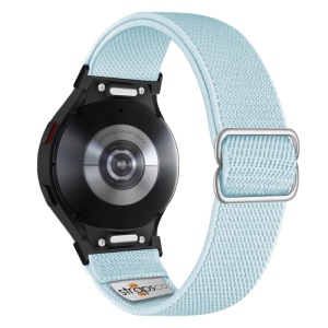 Nylon Stretch Band for Samsung Galaxy Watch 6 - Light Blue - Black Adapter