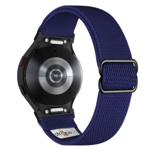 Nylon Stretch Band for Samsung Galaxy Watch 6 - Blue - Black Adapter