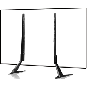 Universal TV Stand with Metal Legs for 22-65 Inch Flat & Curved TVs - Height Adjustable, VESA 75x75mm to 800x400mm (Model ML1760)