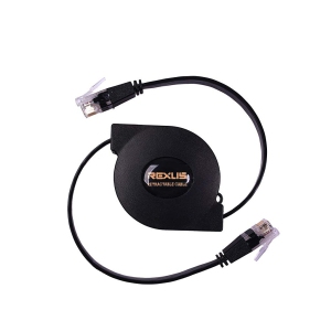 Retractable Cat 6 Flat Ethernet Network Cable 3.3 FT,10 Gigabit High Speed LAN Wires Internet Patch Cable